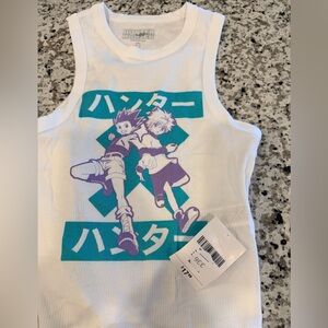 Hunter Kids Tank Top - White and Teal